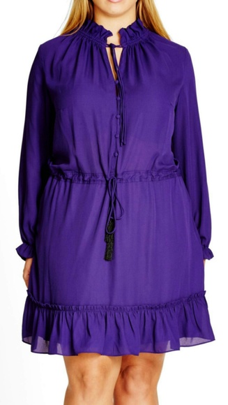 Dresses & Skirts - Purple Ruffle Dress